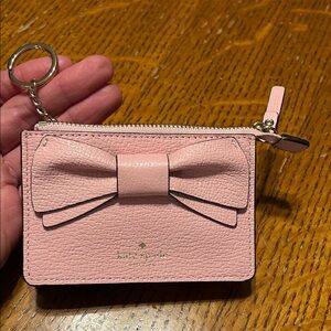 Kate Spade Blush Pink Bow Keychain Pouch
